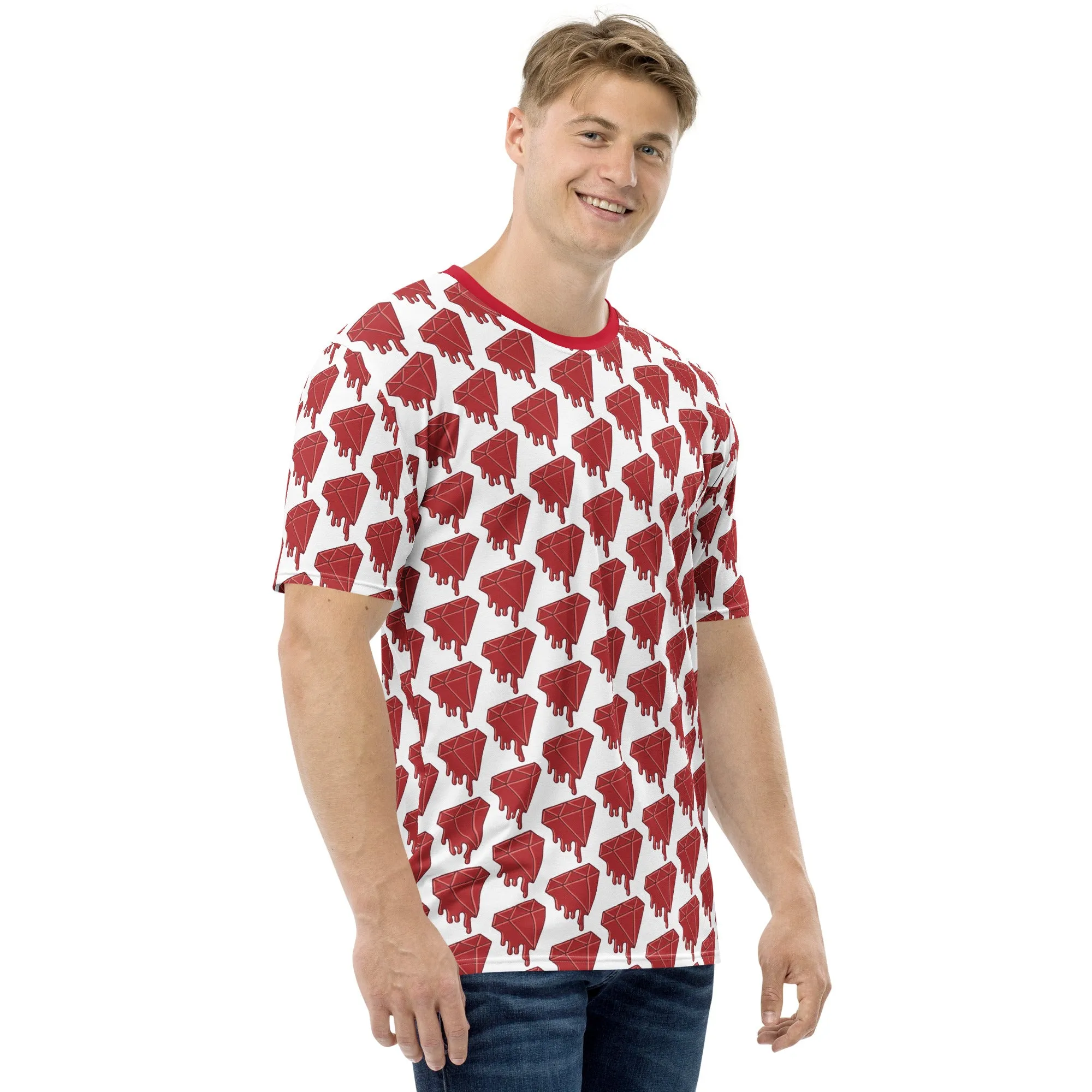 Melting Red Diamonds All Over Print Men's t-shirt