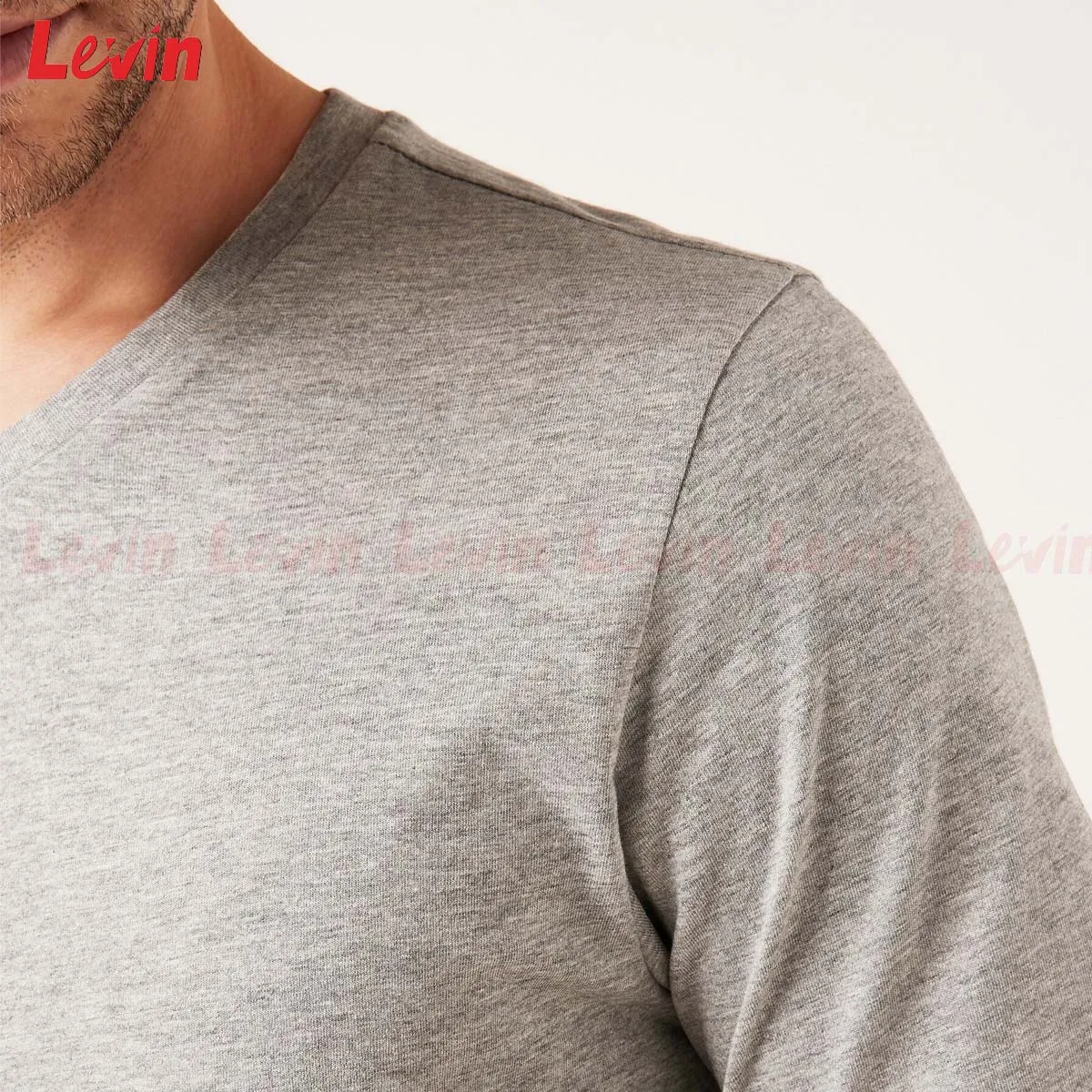 Men V Neck Cotton T Shirt Half Sleeve Basic T-shirt