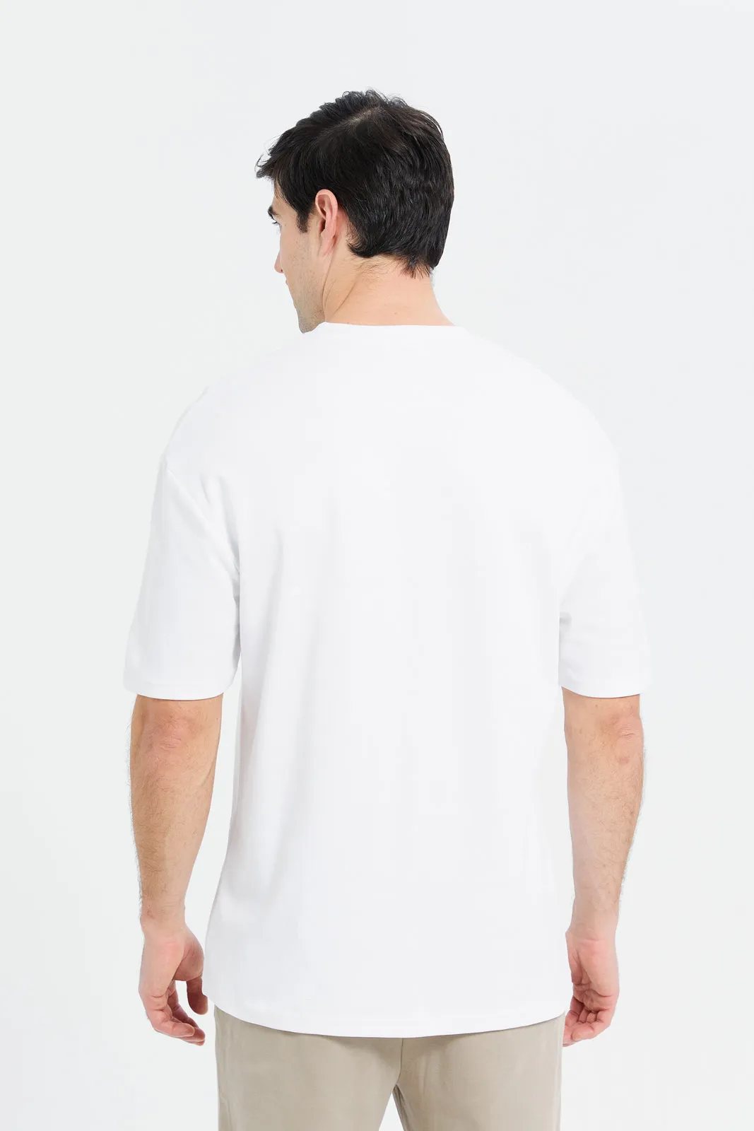 Men White Soft Touch Oversize T-Shirt