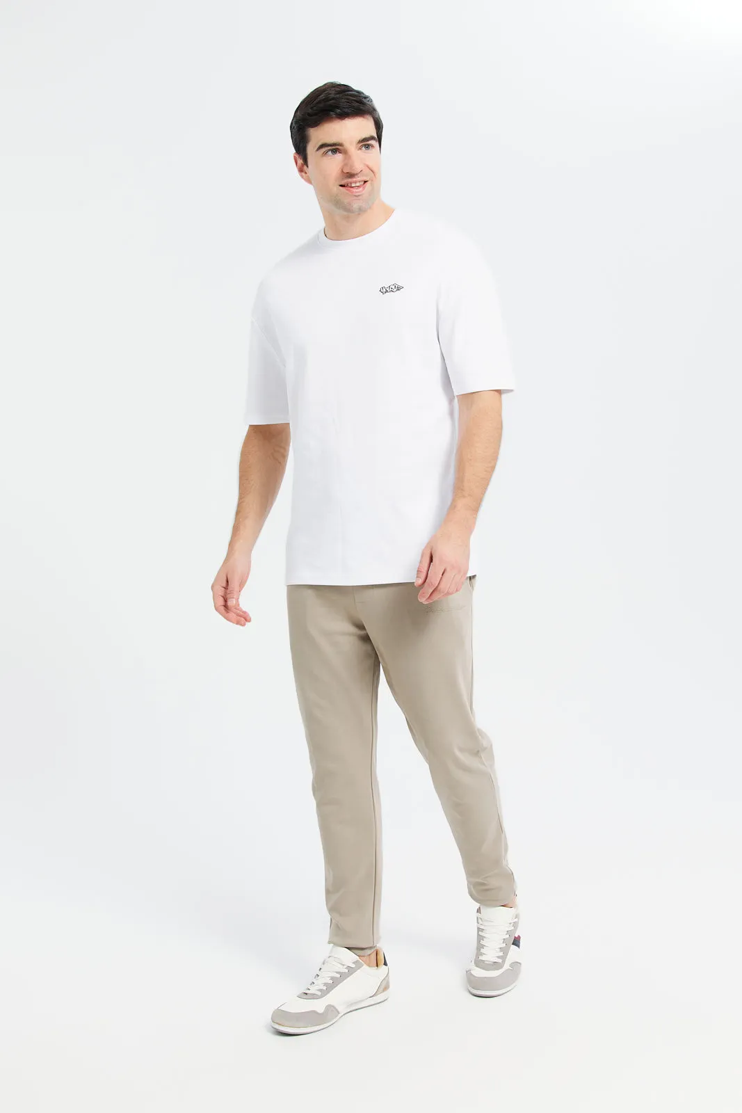 Men White Soft Touch Oversize T-Shirt