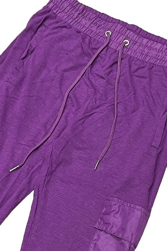 Mens Heathered Cotton Blend Joggers