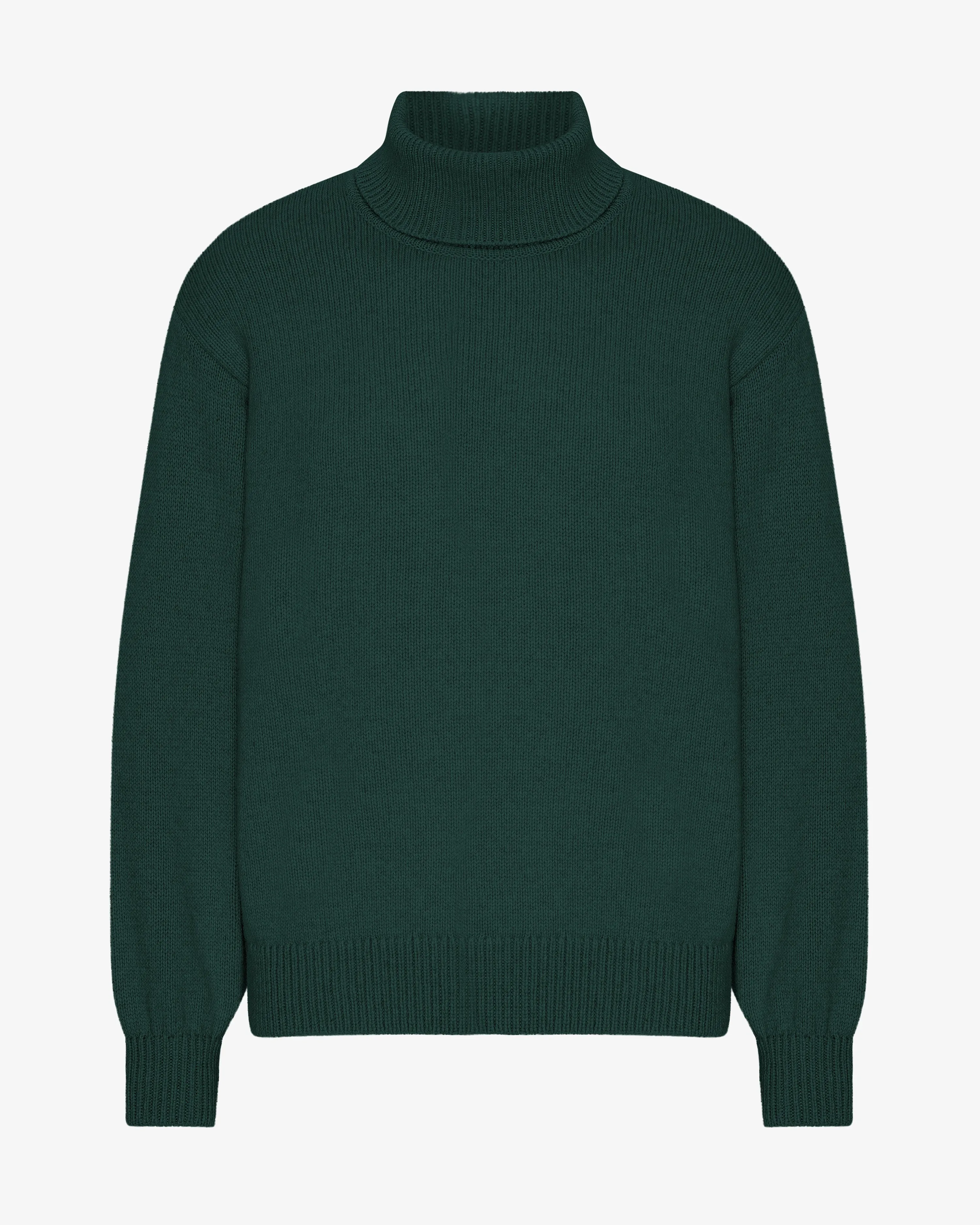 Merino Wool Turtleneck - Emerald Green