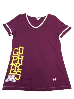 Minnesota Golden Gophers Under Armour WOMENS Maroon Scoop Neck T-Shirt (M)