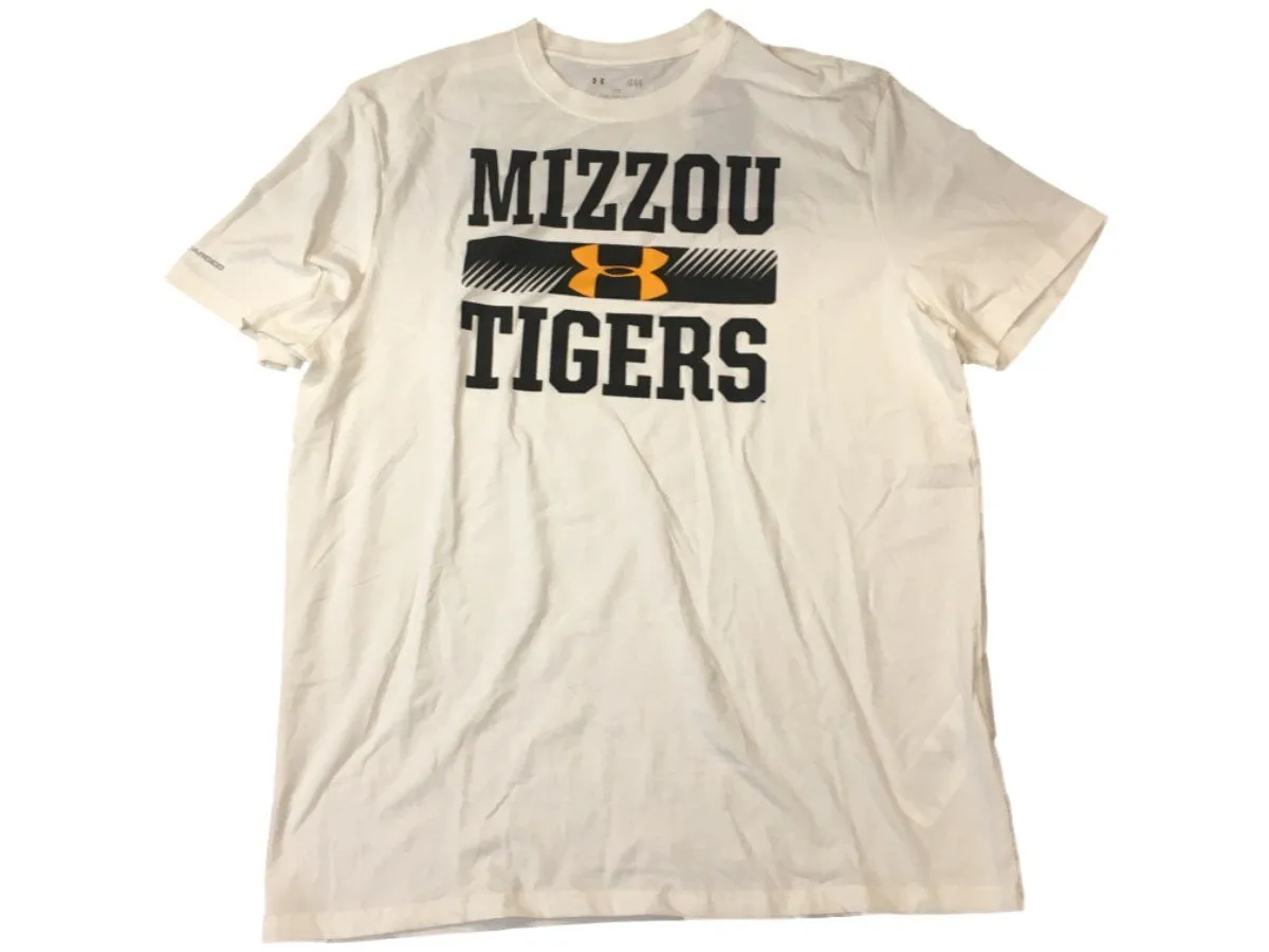 Missouri Tigers Under Armour Heatgear White Ultra Soft Performance T-Shirt (L)