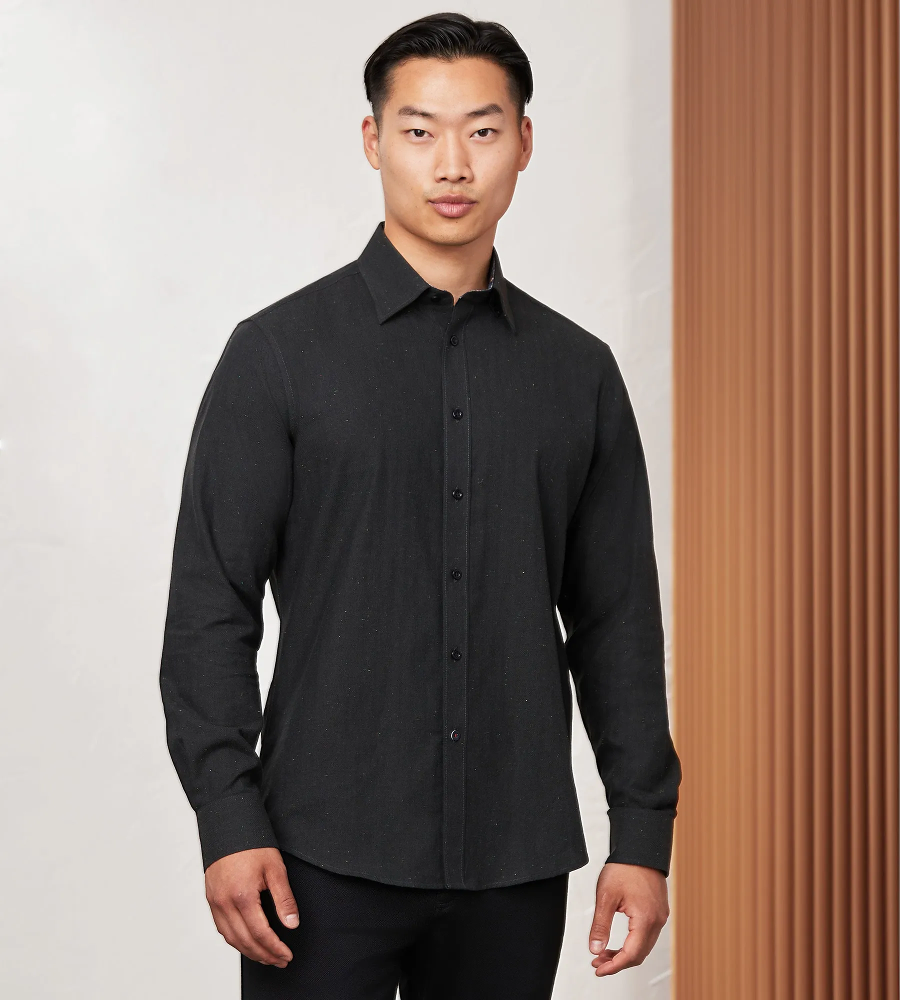 Modern Fit Long Sleeve Flannel Soft Touch Sport Shirt