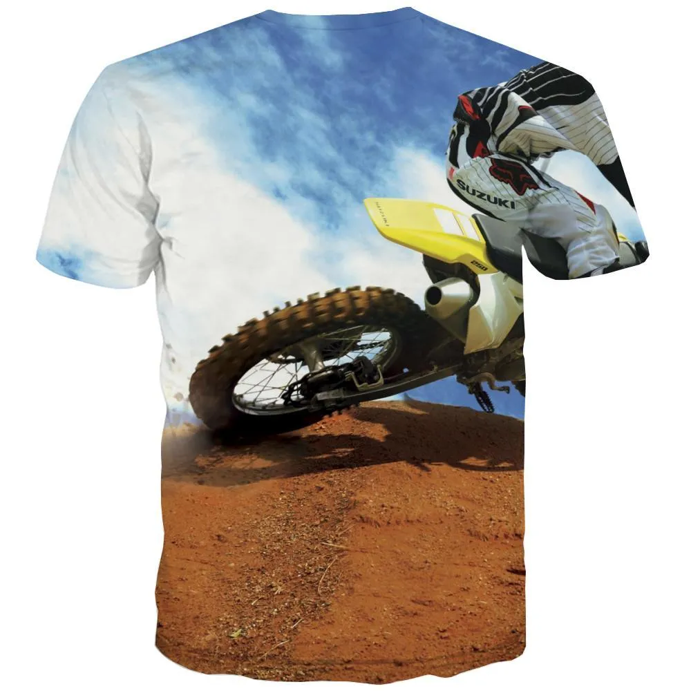 Motocross T-shirt Men motorcycle Shirt Print Offroad Tshirts Novelty