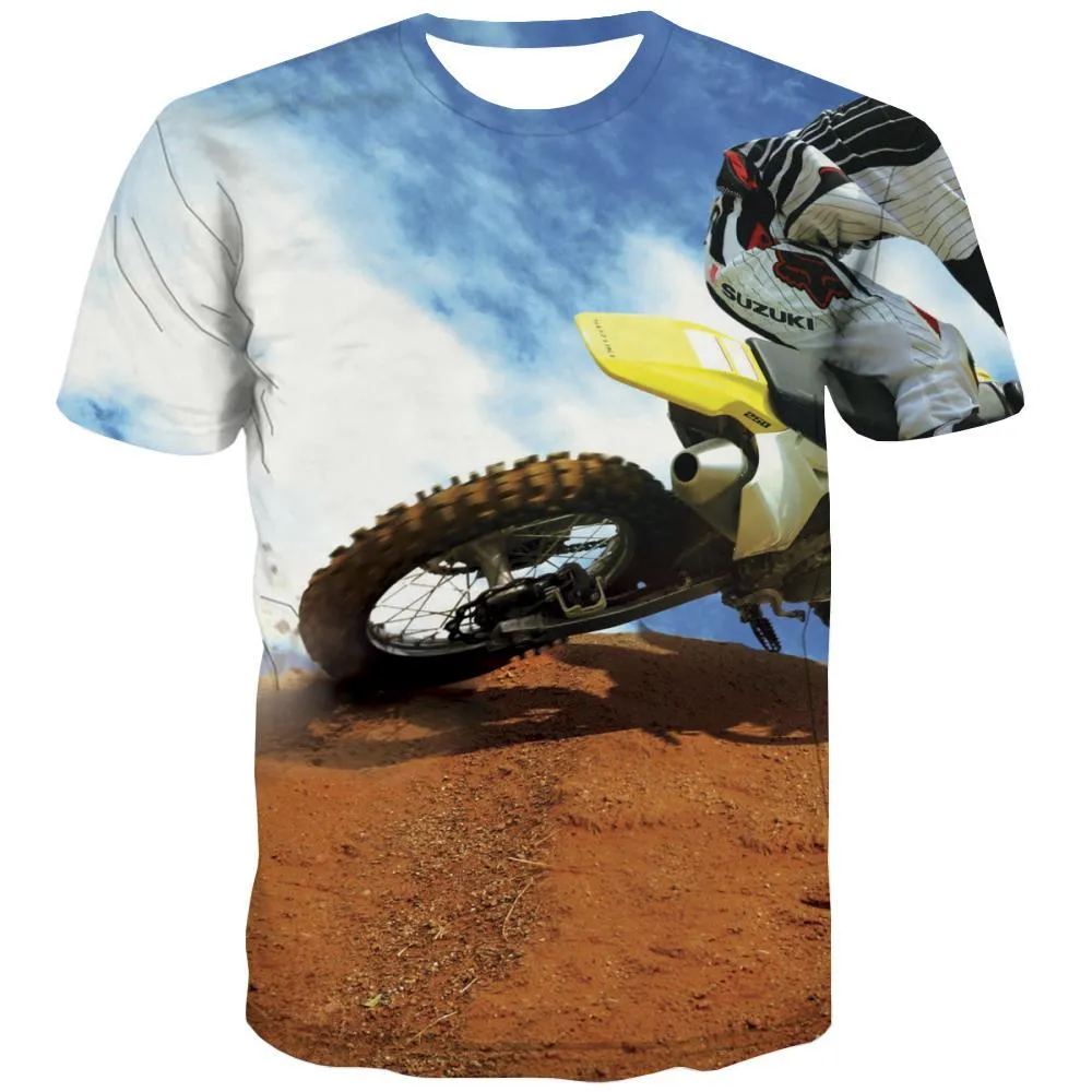 Motocross T-shirt Men motorcycle Shirt Print Offroad Tshirts Novelty