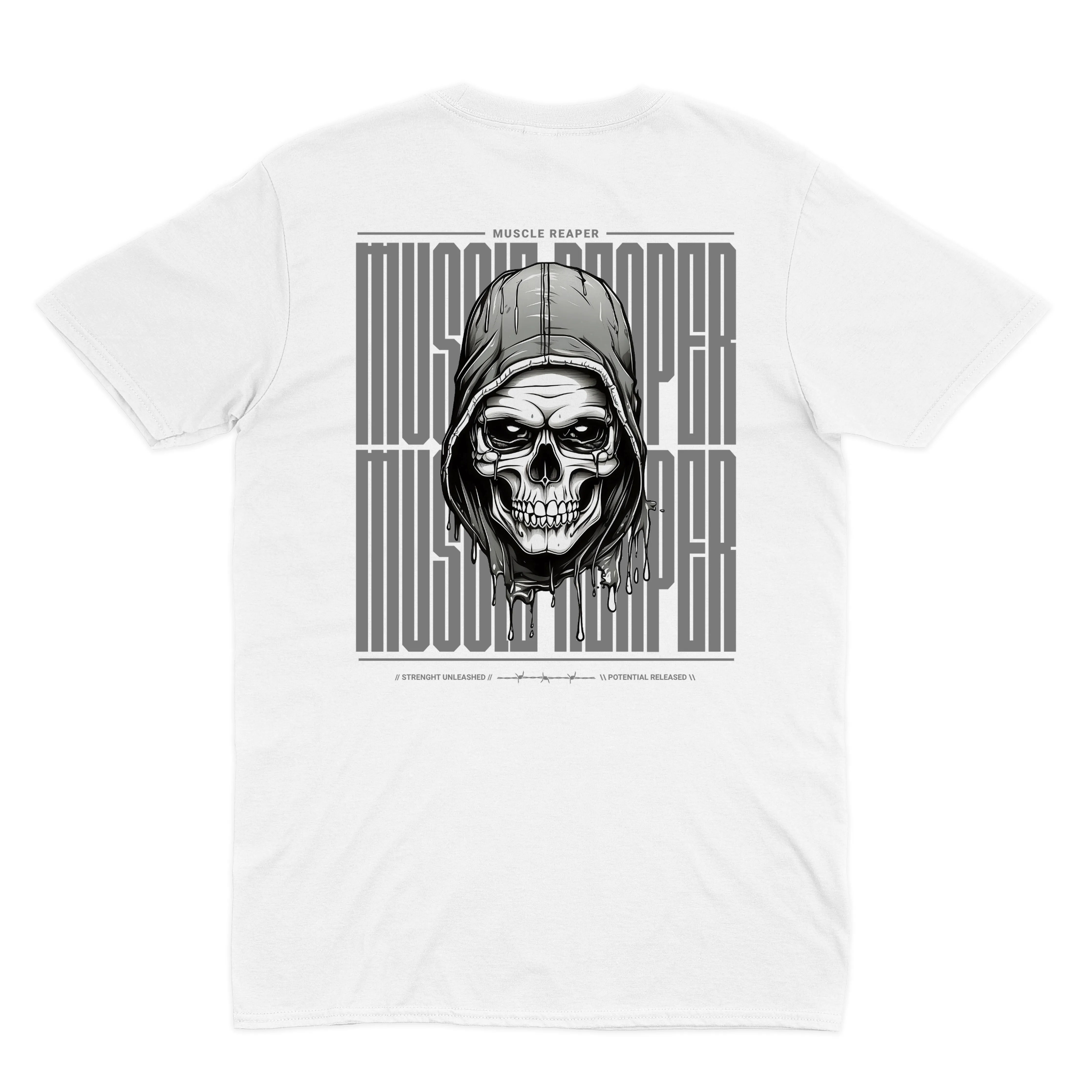 Muscle Reaper Skull Unisex Crewneck T-Shirt