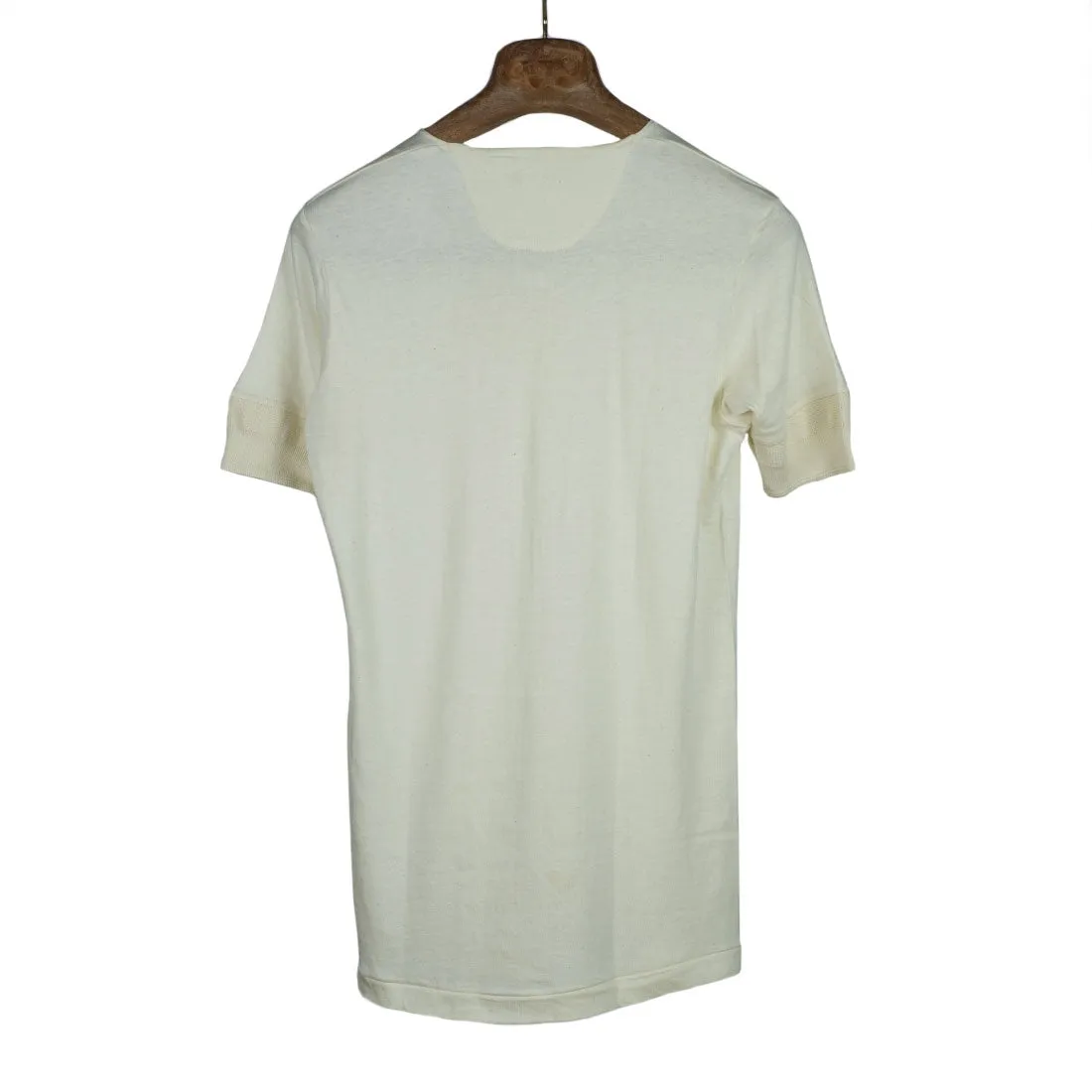 Natural color short-sleeve 103 Henley shirt (restock)