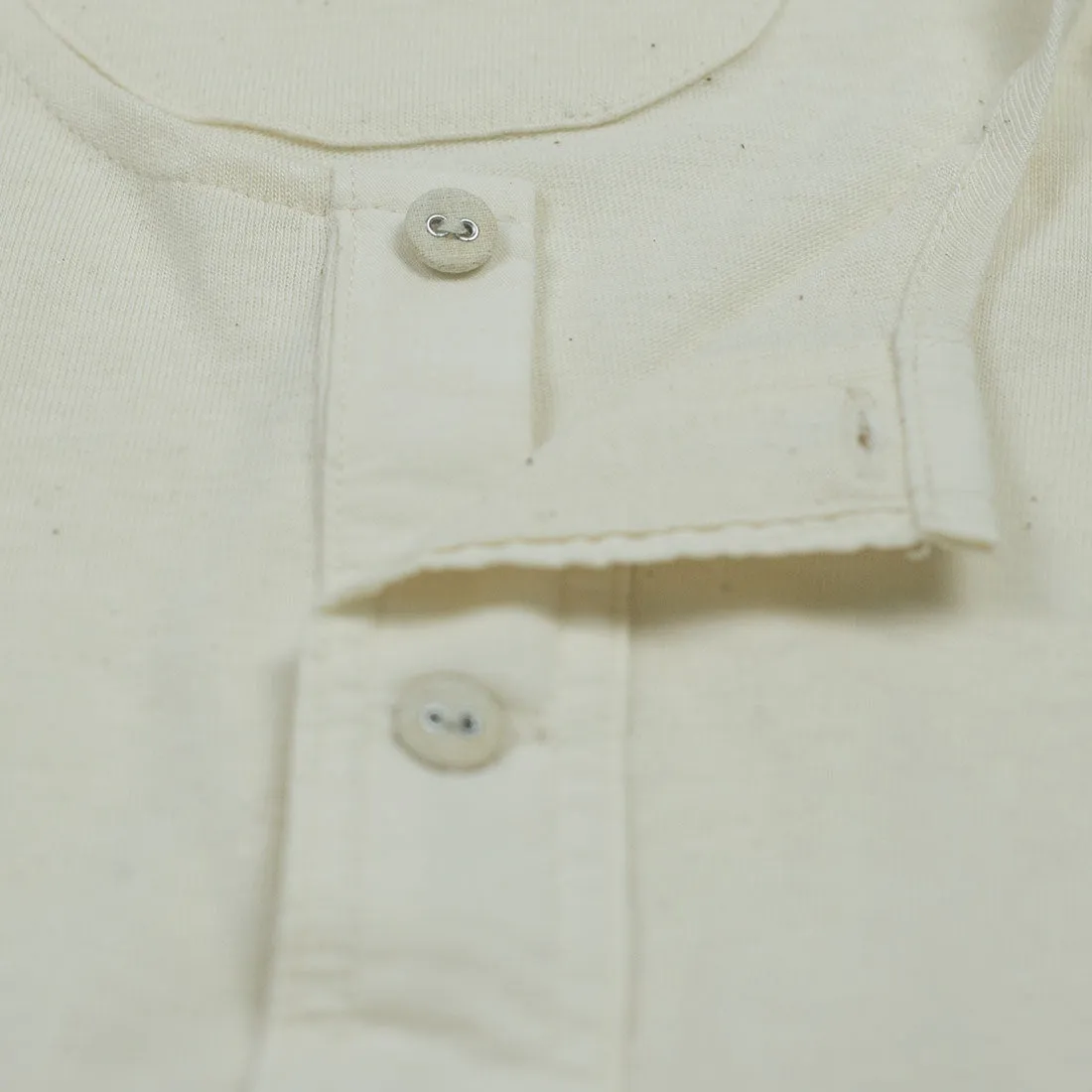 Natural color short-sleeve 103 Henley shirt (restock)