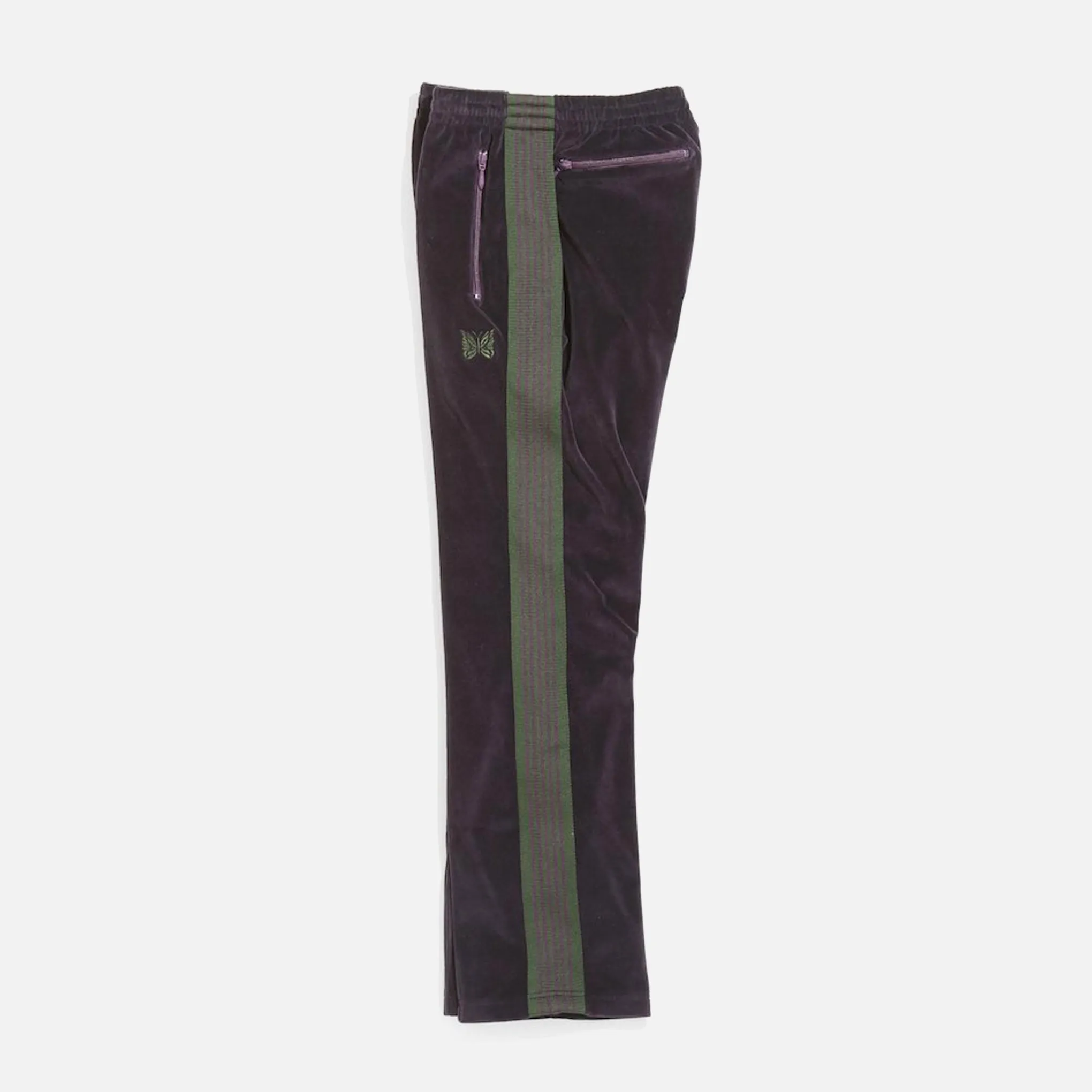 Needles Narrow Track Pant - Eggplant C/Pe Velour