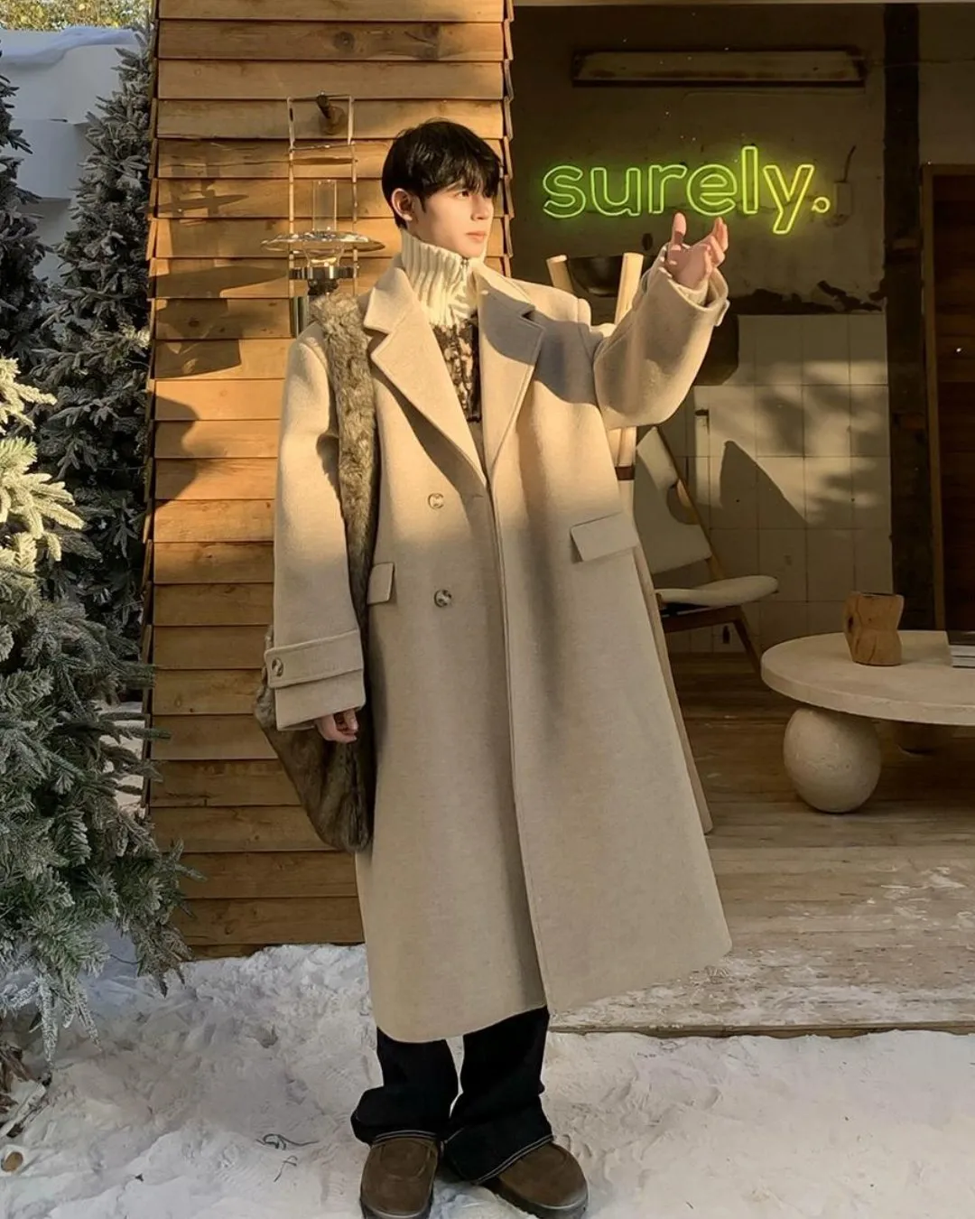 Oversized Long Coat BKC0235