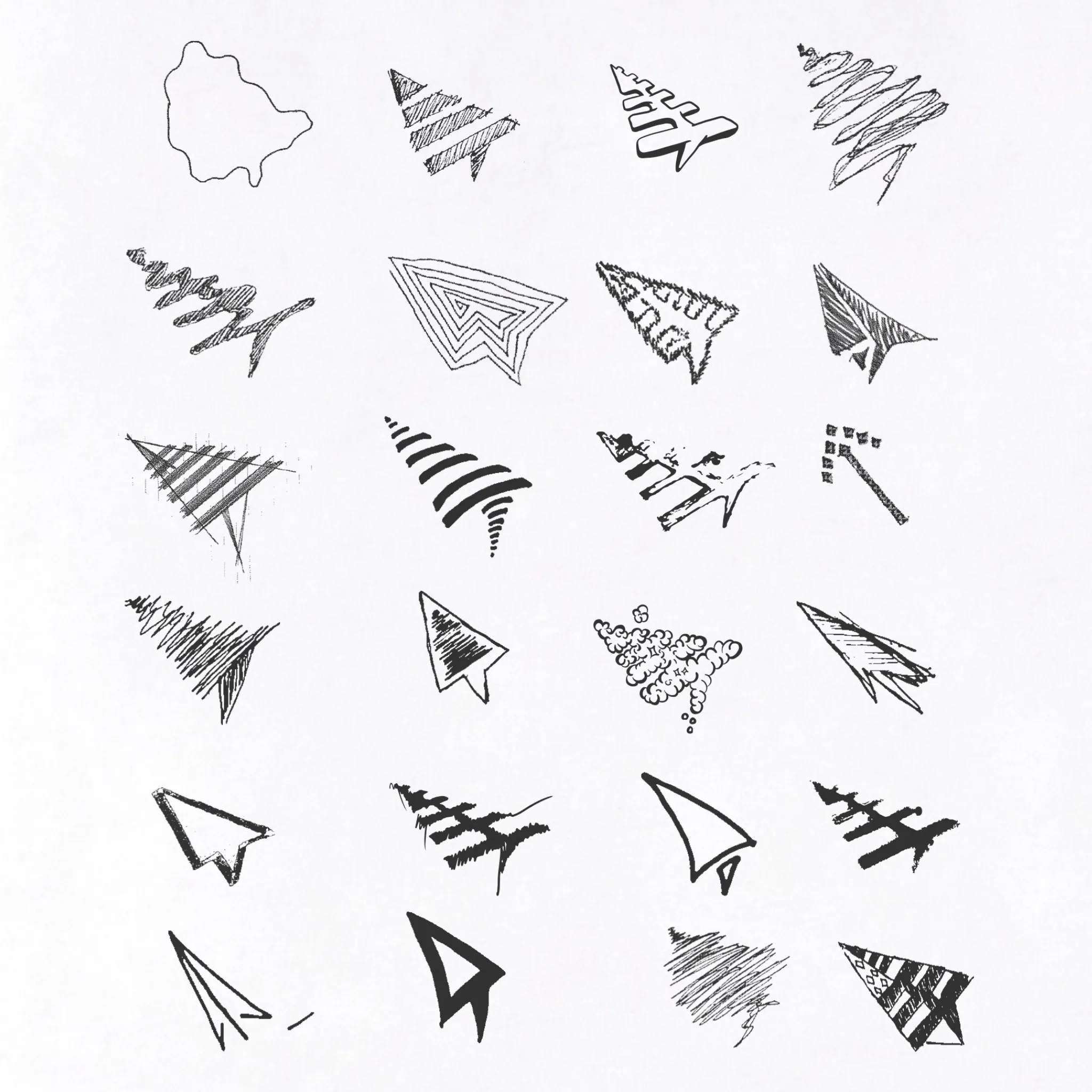 Paper Plane Process Sketched Tee (White)