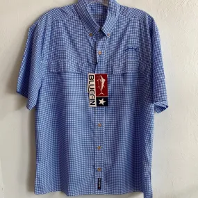 Performance Sport Shirt Gingham-Dark Blue