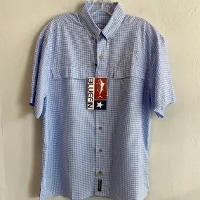 Performance Sport Shirt Gingham-Light Blue