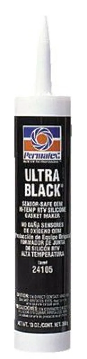 Permatex 24105 Ultra Series RTV Silicone Gasket Maker, 13 oz Cartridge, Black (1 EA)