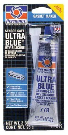 Permatex 81724 Ultra Series RTV Silicone Gasket Maker, 3.35 oz Tube, Blue (1 Tube)