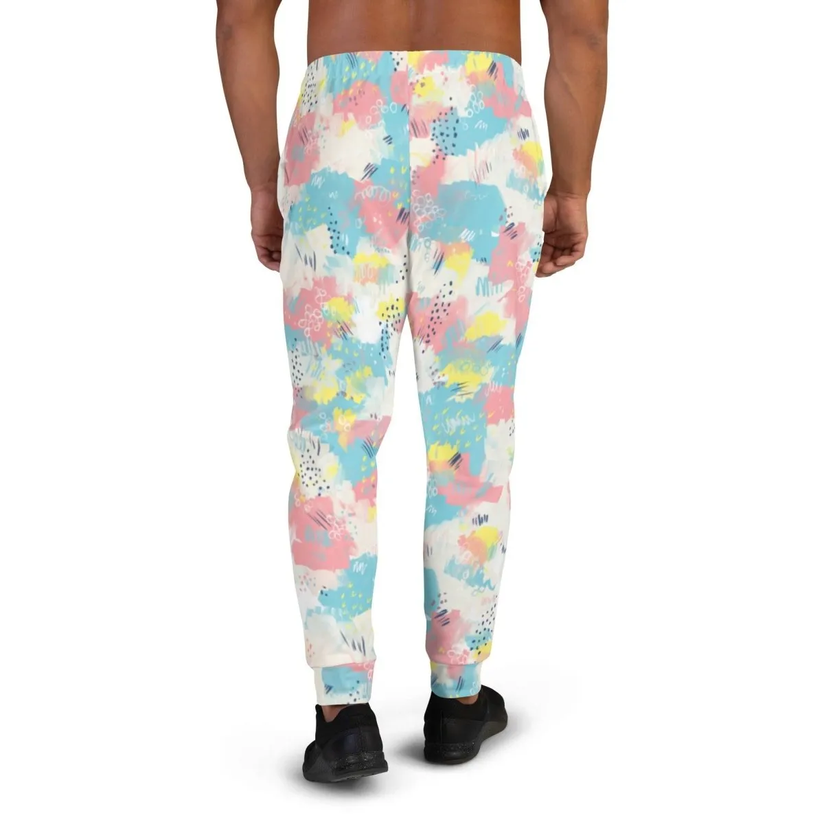 Pink and Blue Abstract Men's Street Joggers