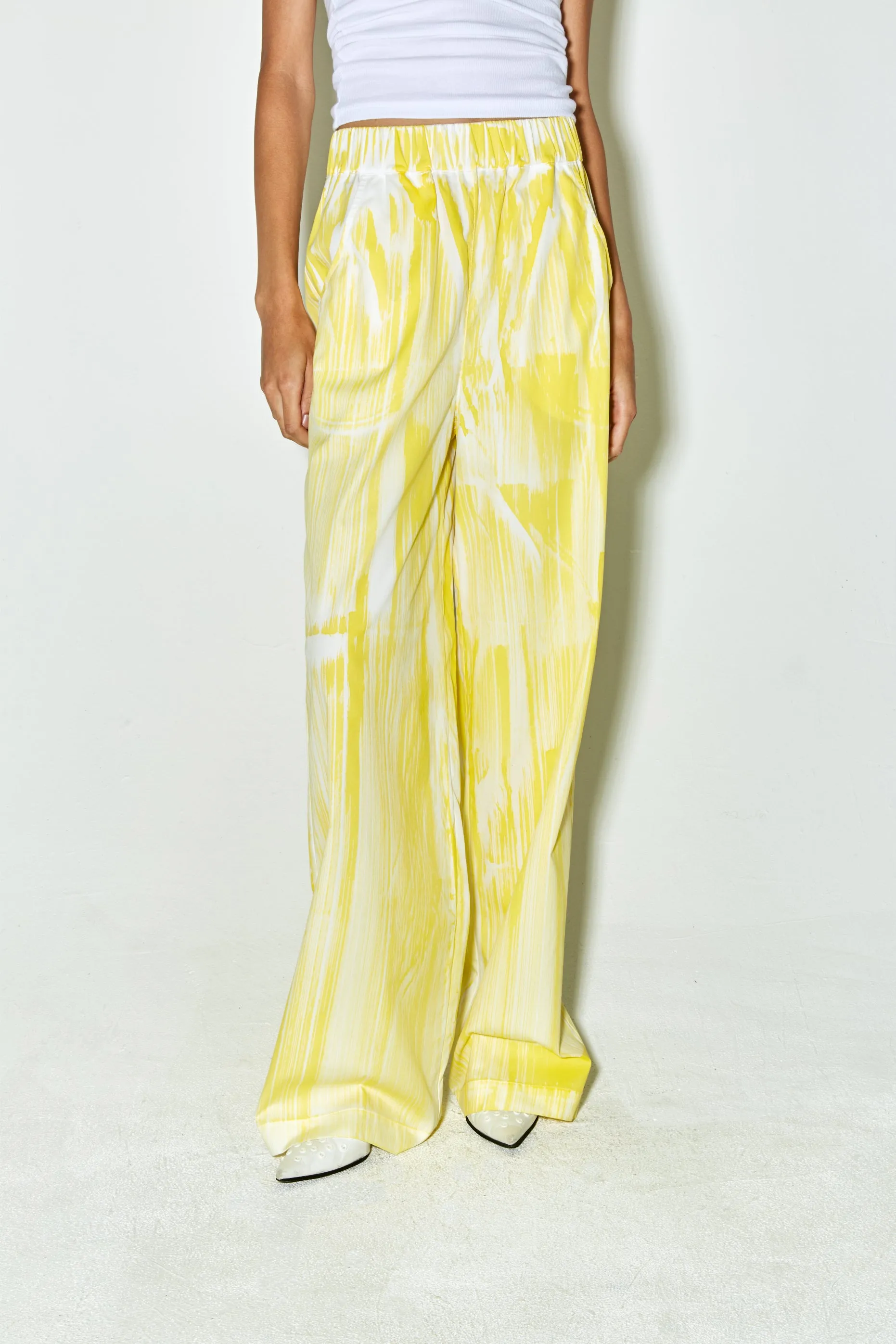 POLLY pants yellow brush dyed