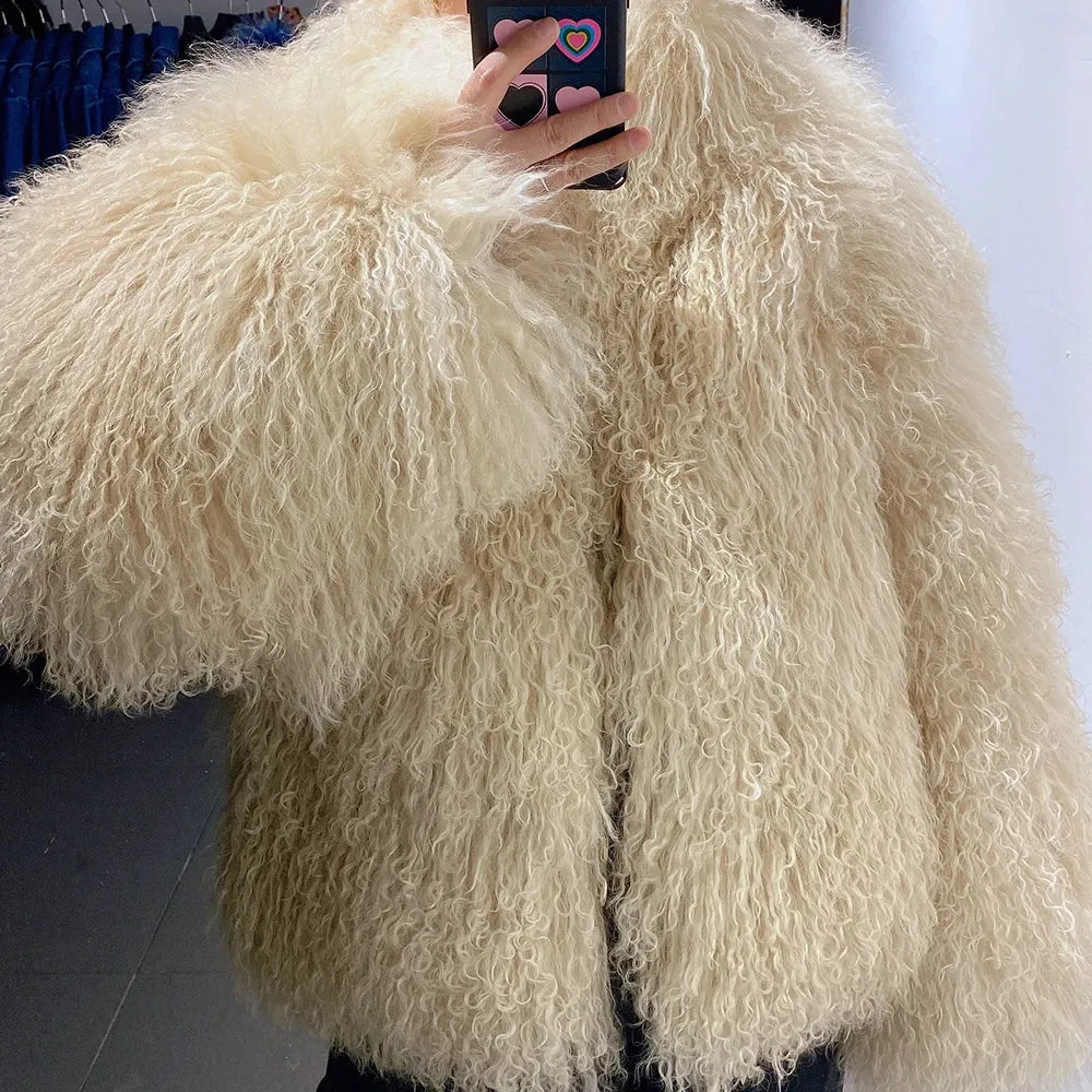 Premium Real Lamb Shearling Coat