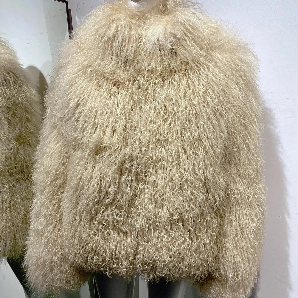 Premium Real Lamb Shearling Coat