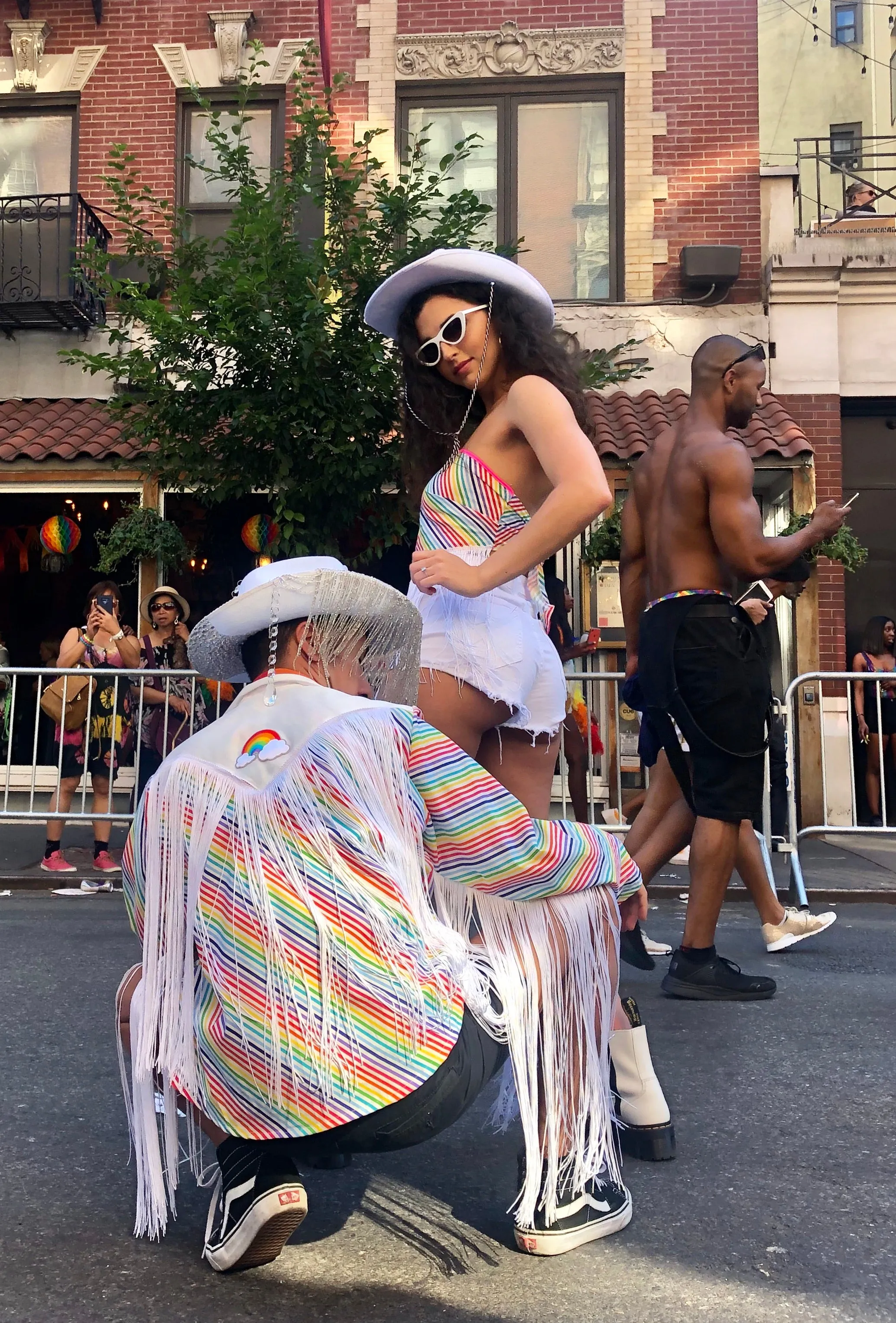 'Pride' Rainbow Crop Bandana Top