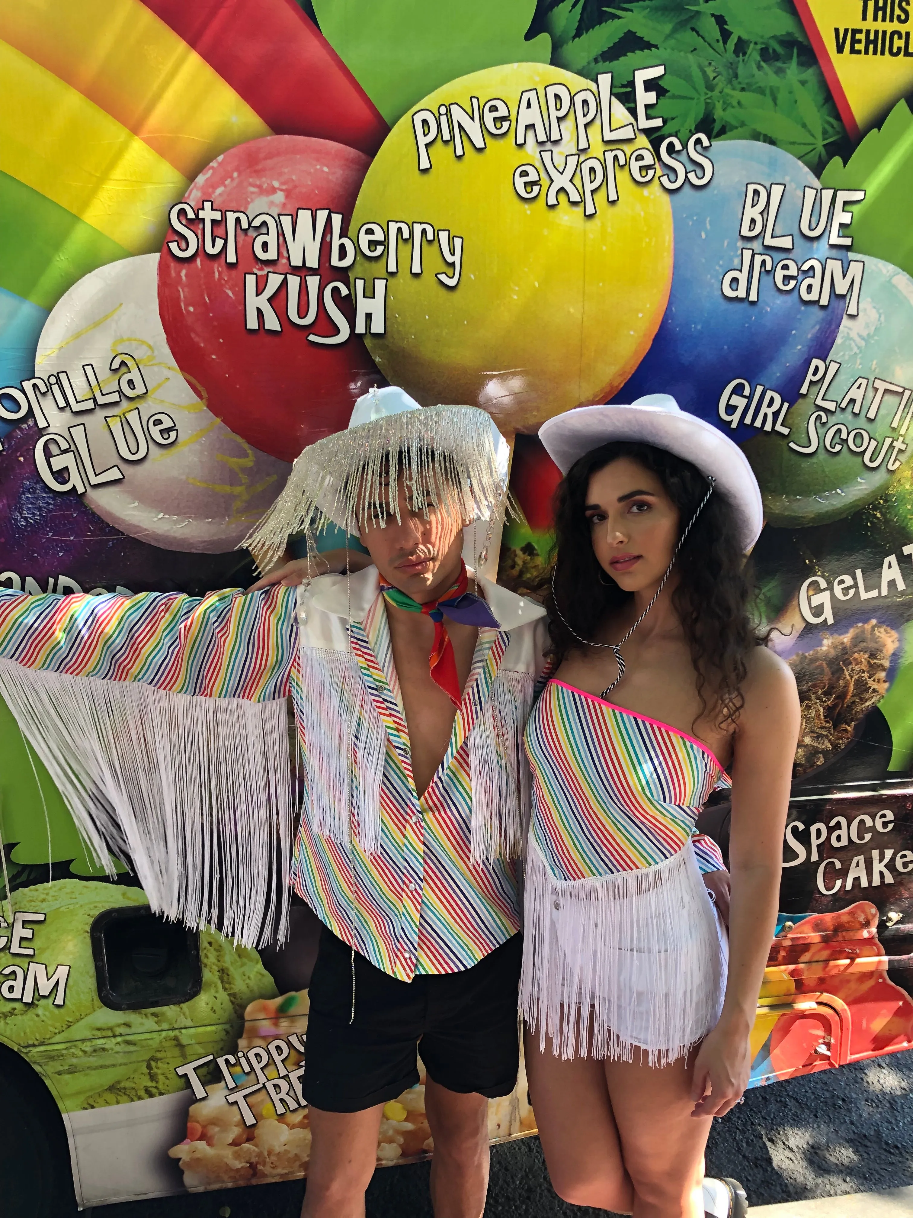 'Pride' Rainbow Crop Bandana Top