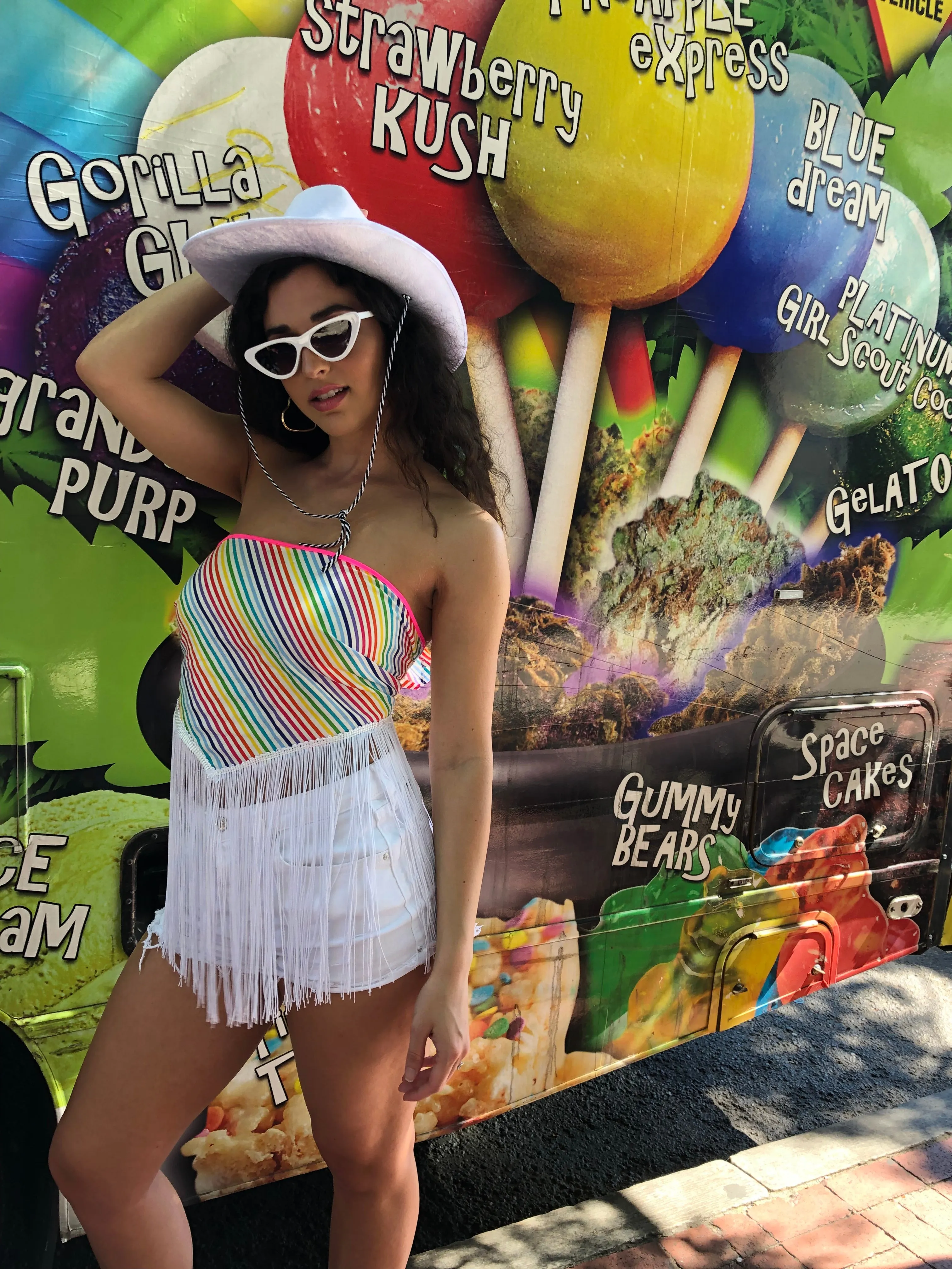 'Pride' Rainbow Crop Bandana Top