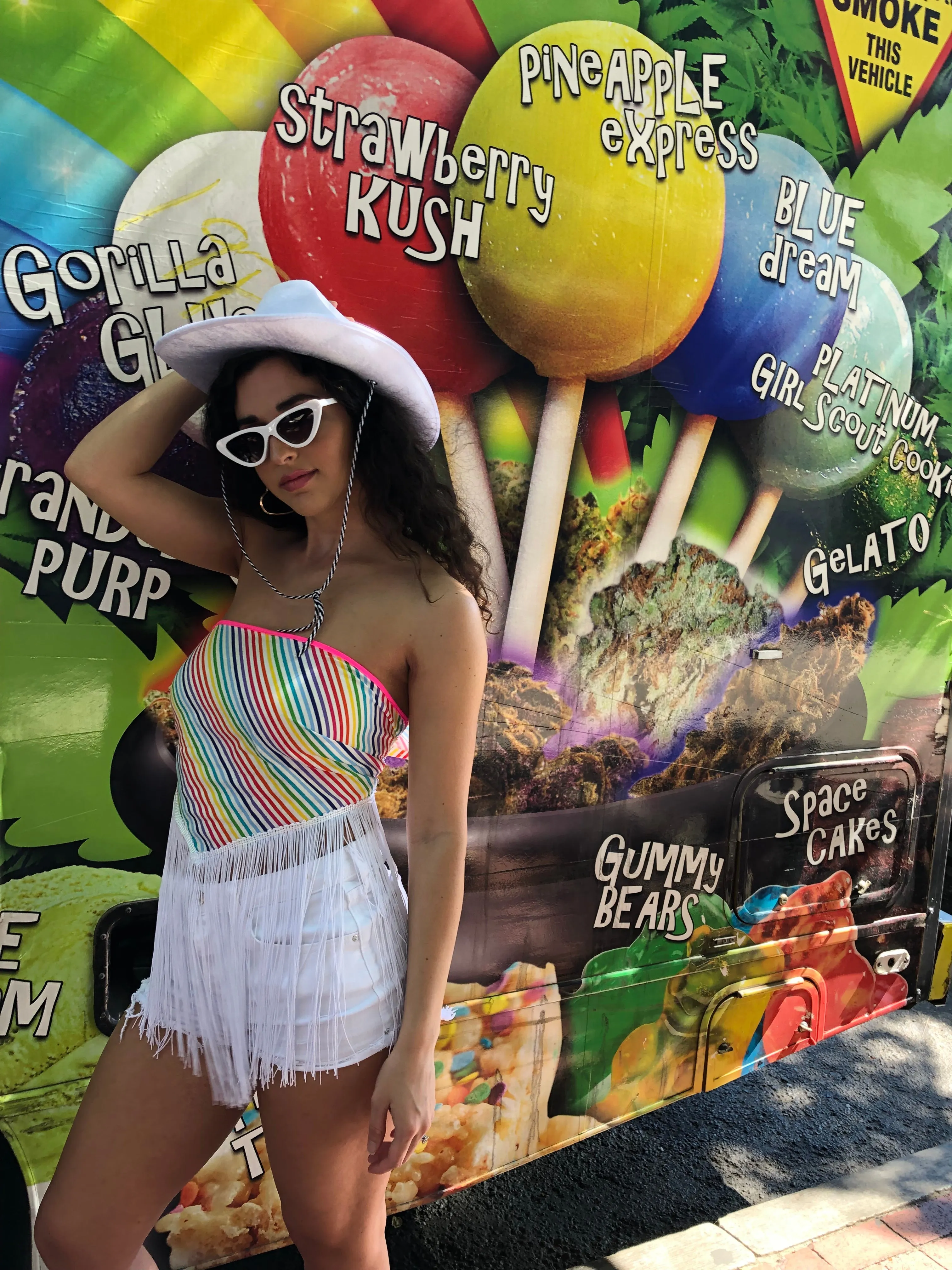 'Pride' Rainbow Crop Bandana Top