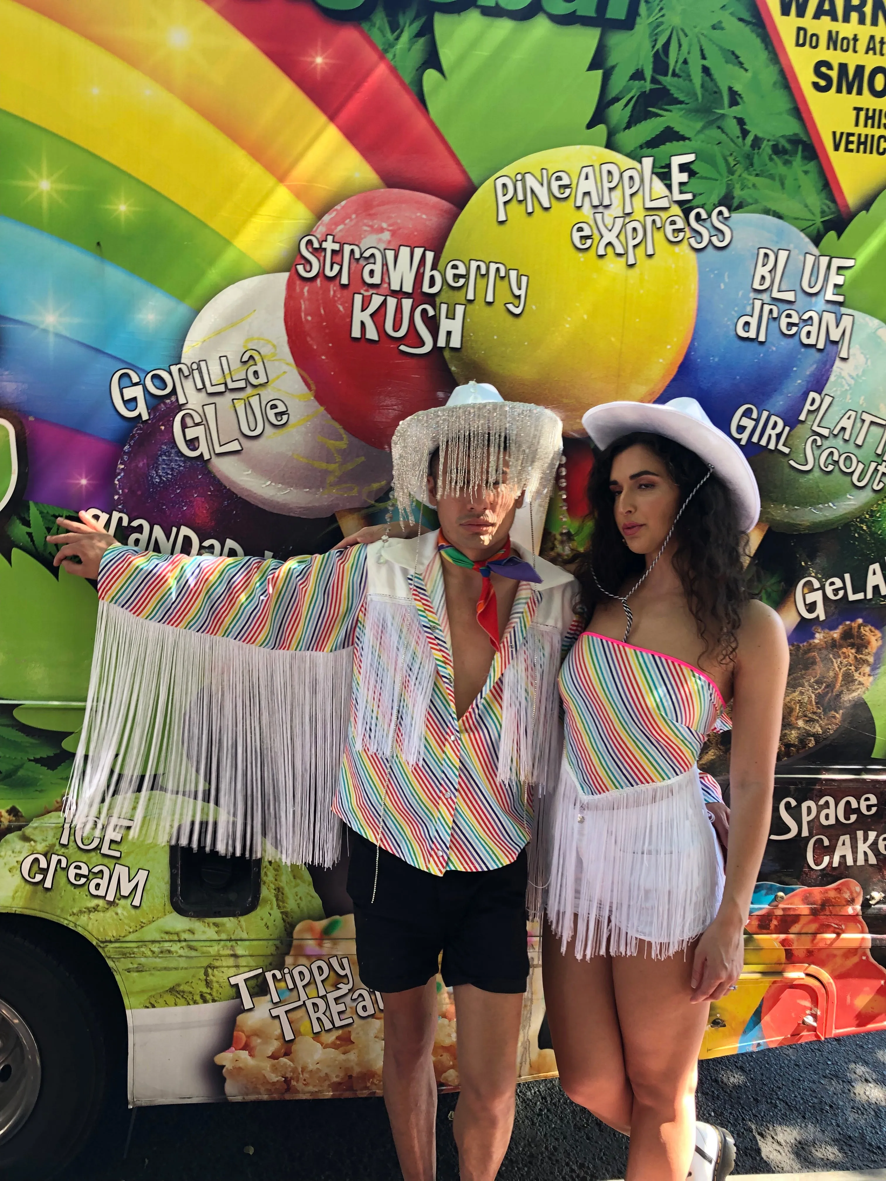 'Pride' Rainbow Crop Bandana Top