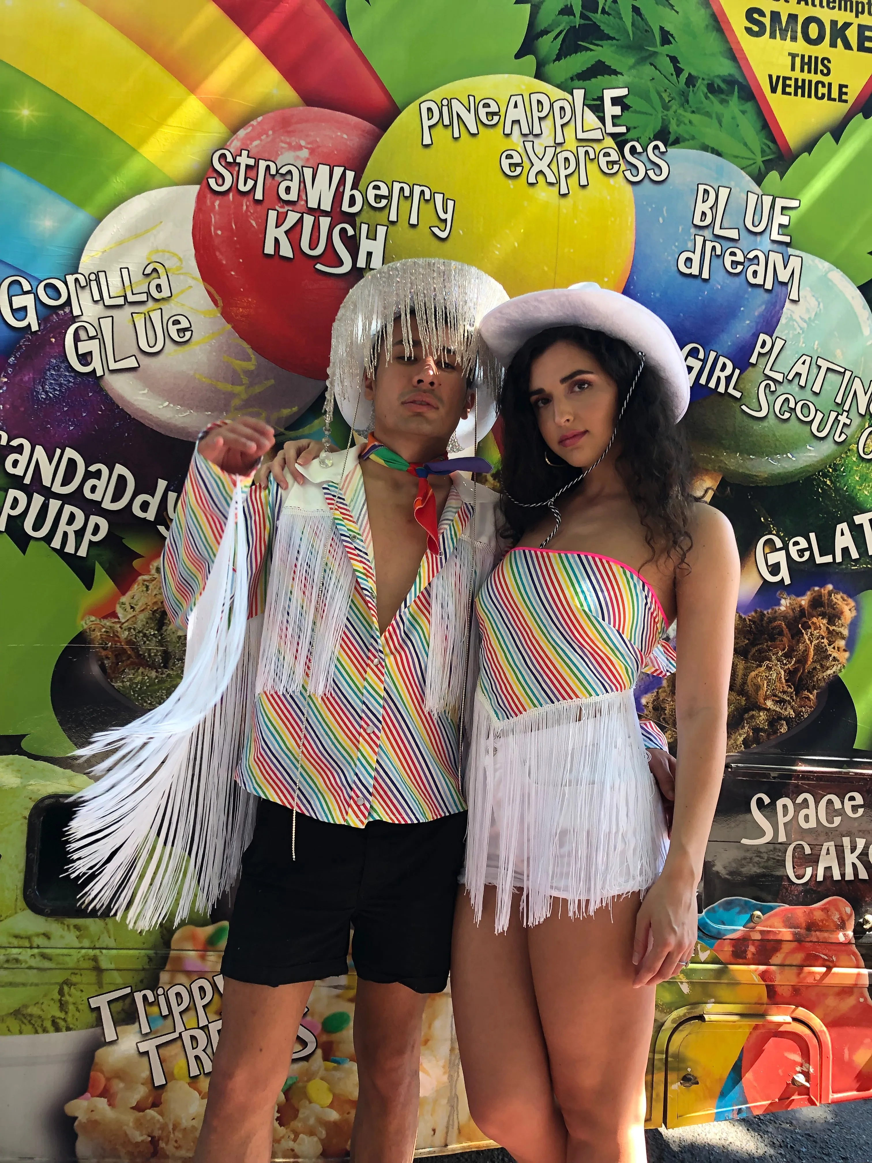 'Pride' Rainbow Crop Bandana Top