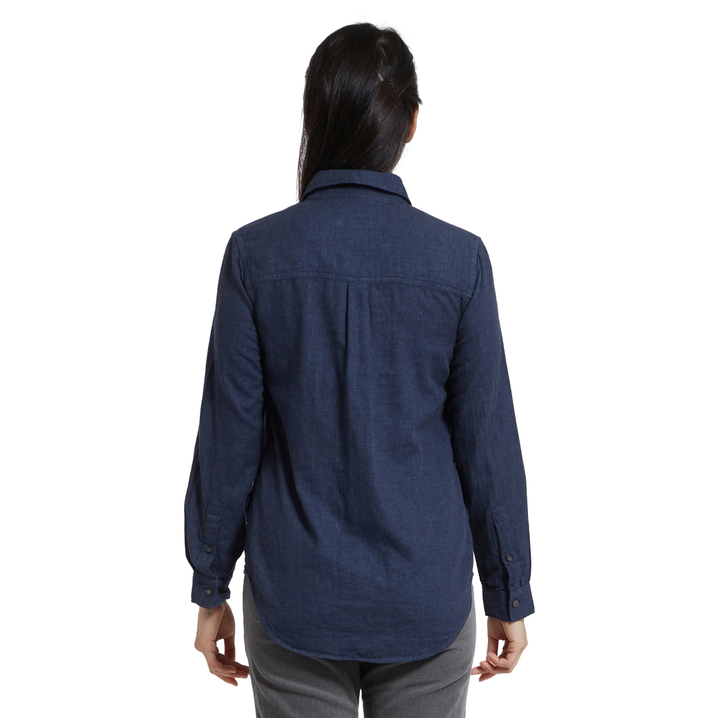 Priscilla Double Cloth Slim Fit Shirt - Navy Heather (Final Sale)