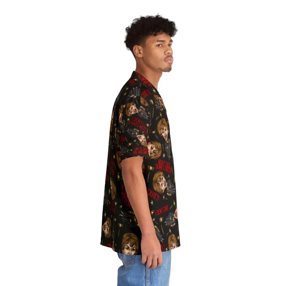 "Judge Judy Print Black Hawaiian Shirt for Fans"