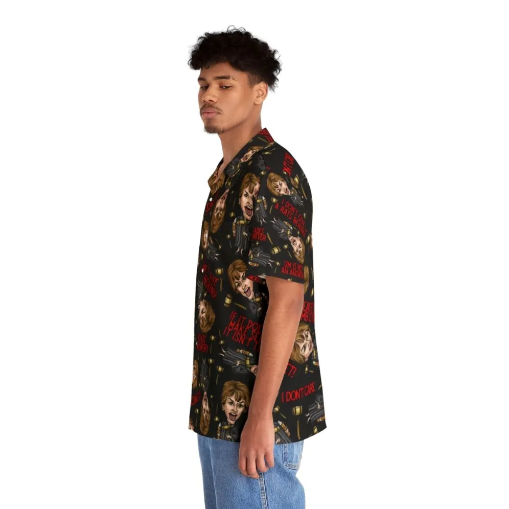 "Judge Judy Print Black Hawaiian Shirt for Fans"