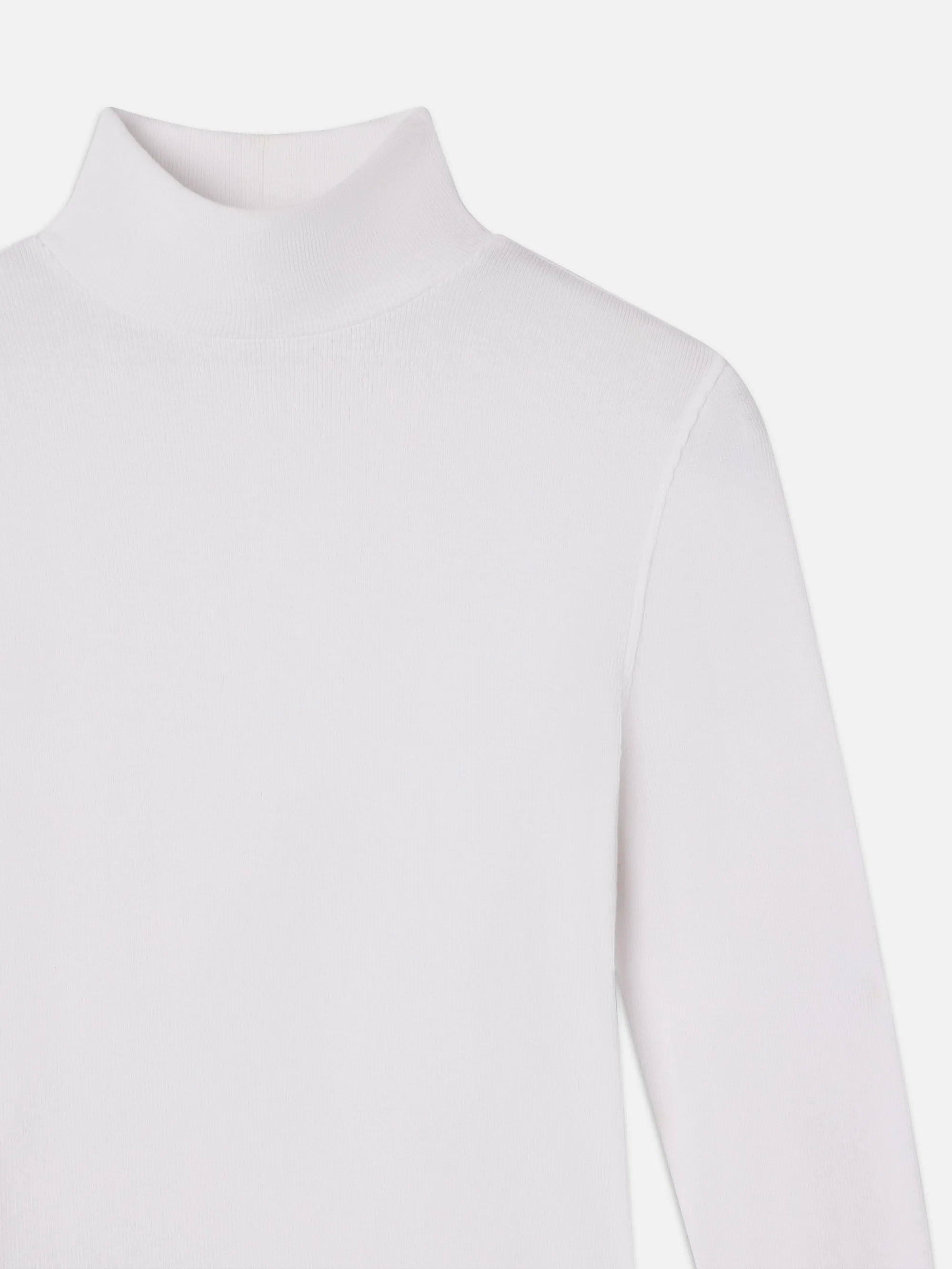 Rib Turtleneck -- White