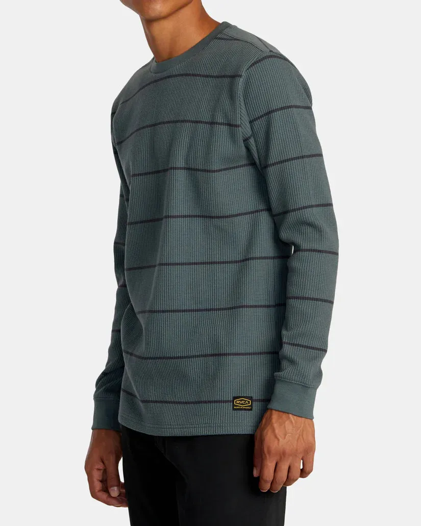 RVCA Dayshift Thermal Stripe Long Sleeve