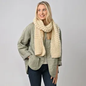 Scarf Knitting Kit - Linda Natural Cream