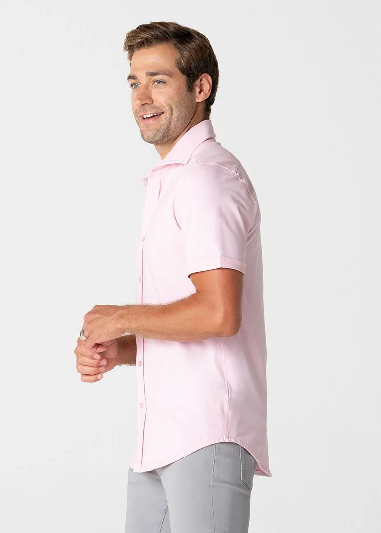 Short-Sleeve Polished Shirt | Light Pink