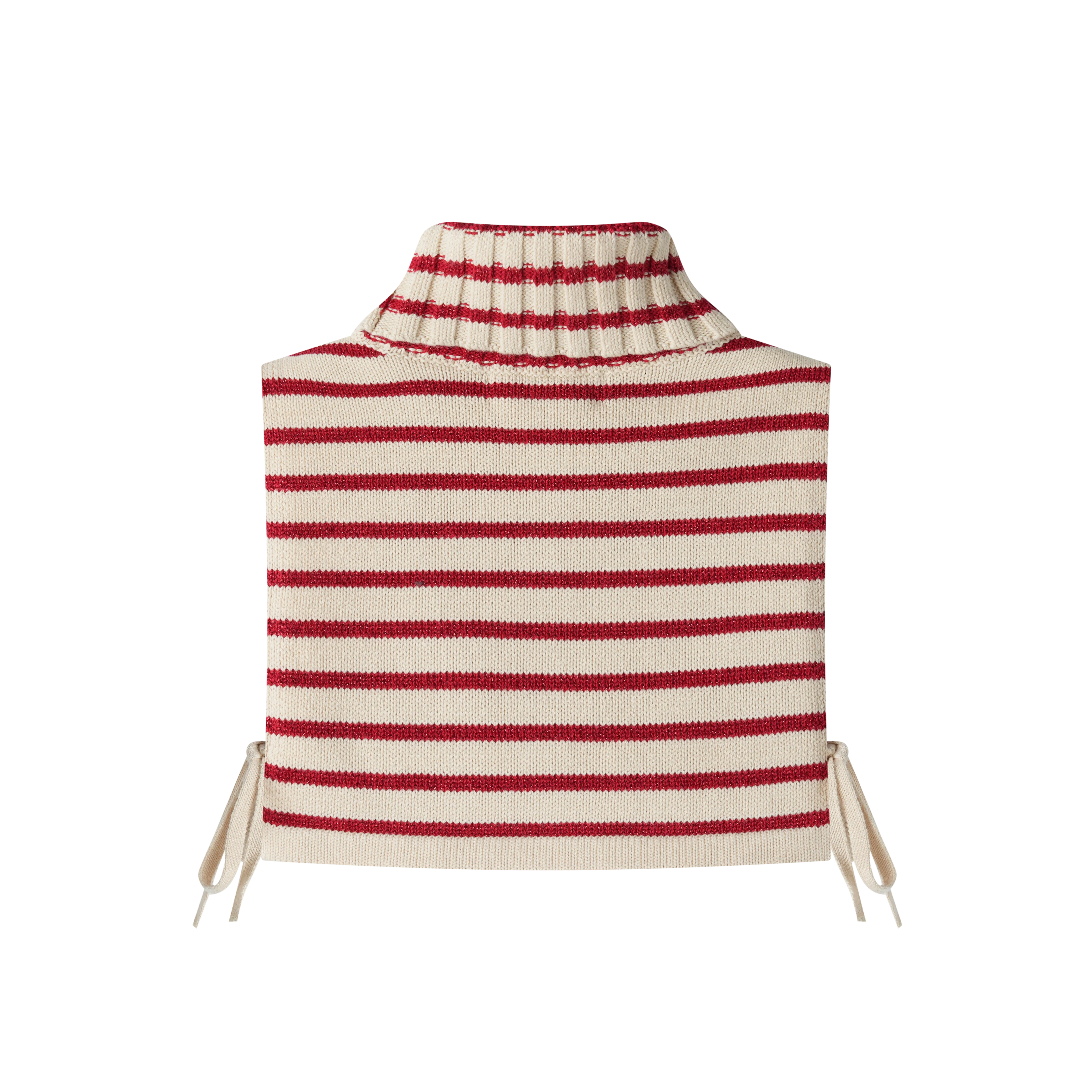 striped turtleneck collar - red striped