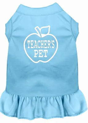 Teachers Pet Screen Print Dress Baby Blue Xxl (18)