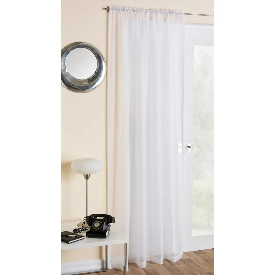 Tyrone Crystal Panel White Curtain