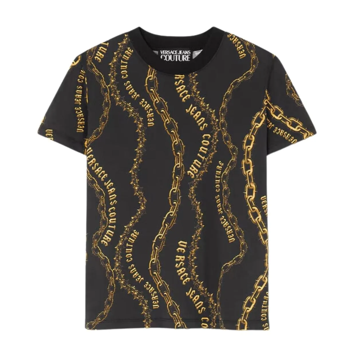 Versace Jeans Couture Chain Couture Black & Gold T-Shirt