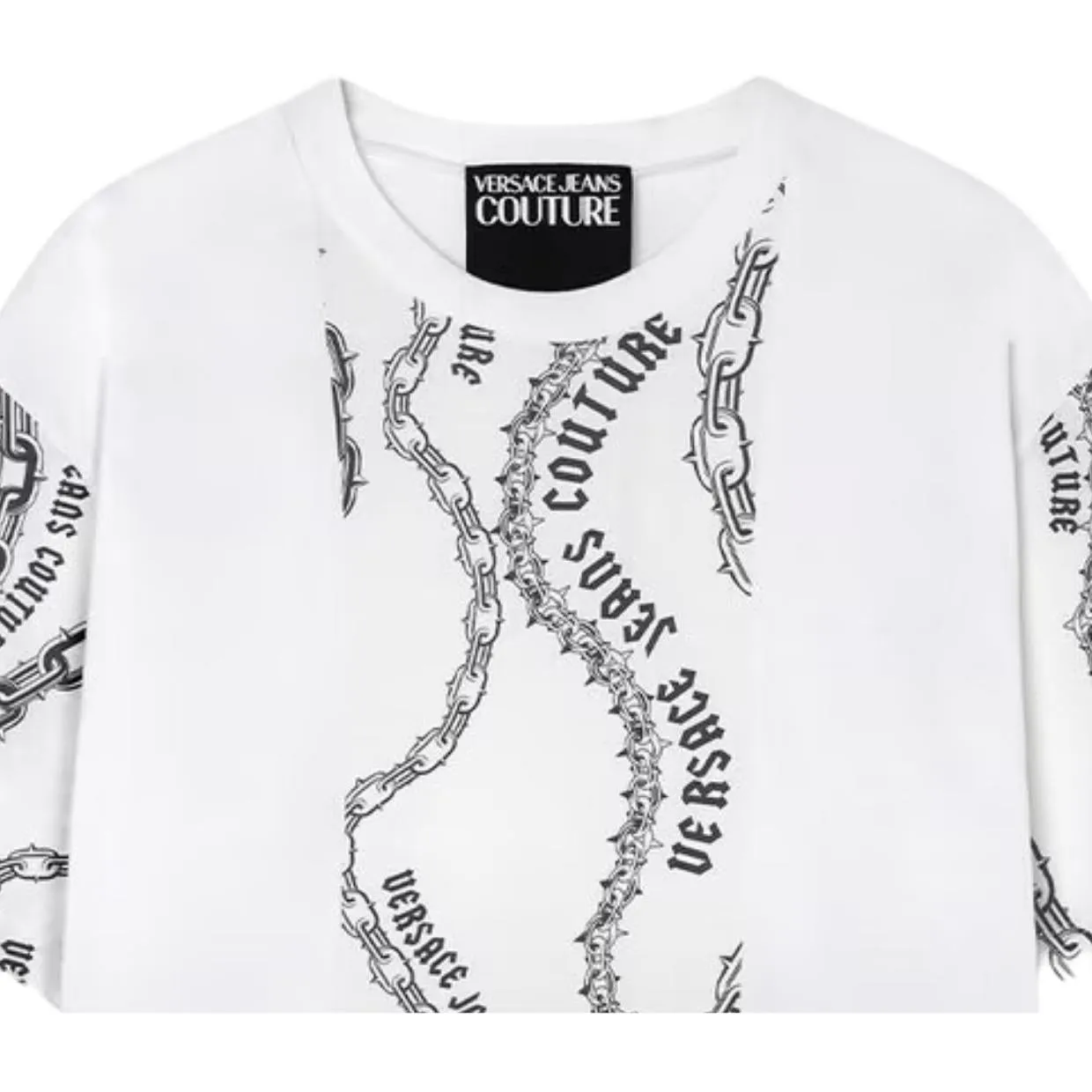 Versace Jeans Couture Chain Couture White T-Shirt