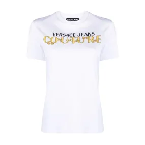 Versace Jeans Couture Chain Logo White T-Shirt