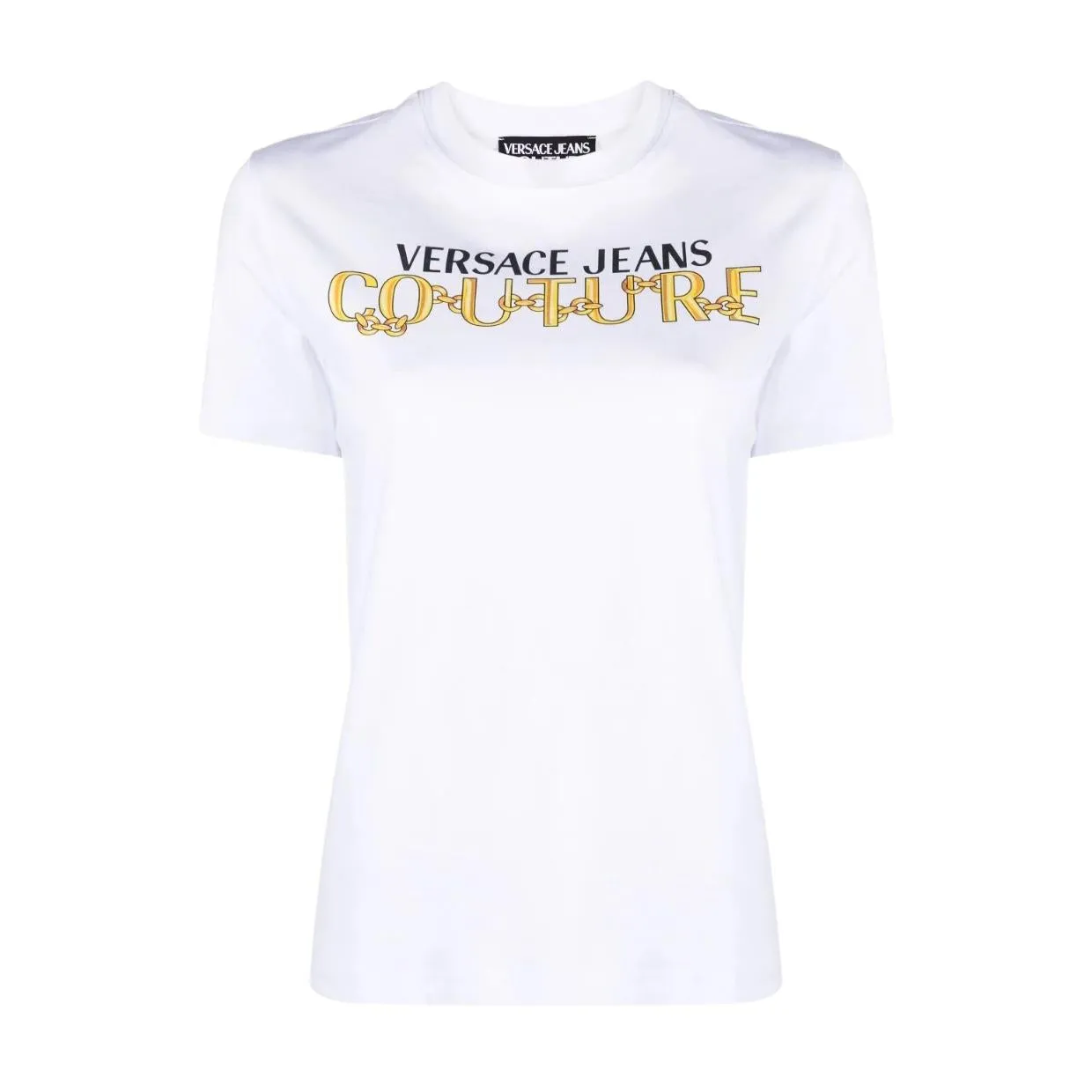 Versace Jeans Couture Chain Logo White T-Shirt