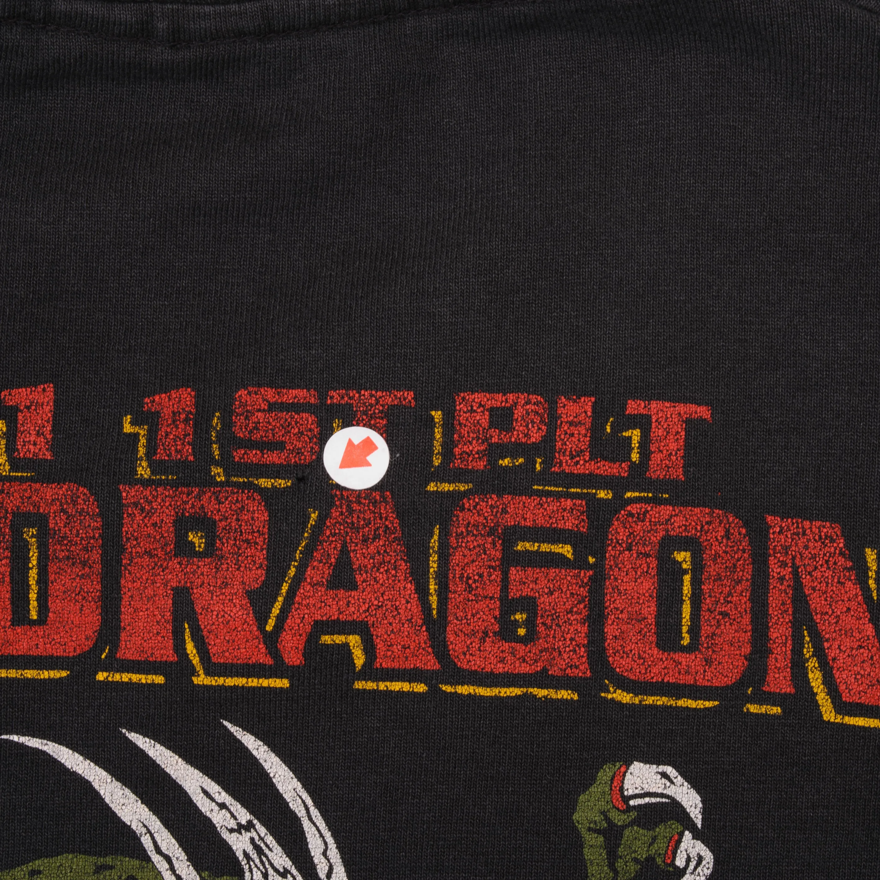 VINTAGE 1ST PLATOON STEEL DRAGONS MILITARY TEE SHIRT 1990S XL MADE IN USA