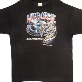 VINTAGE US MILITARY AIRBORNE TEE SHIRT 1988 SIZE XL MADE IN USA