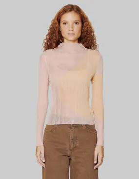 Watercolor Turtleneck in Blush