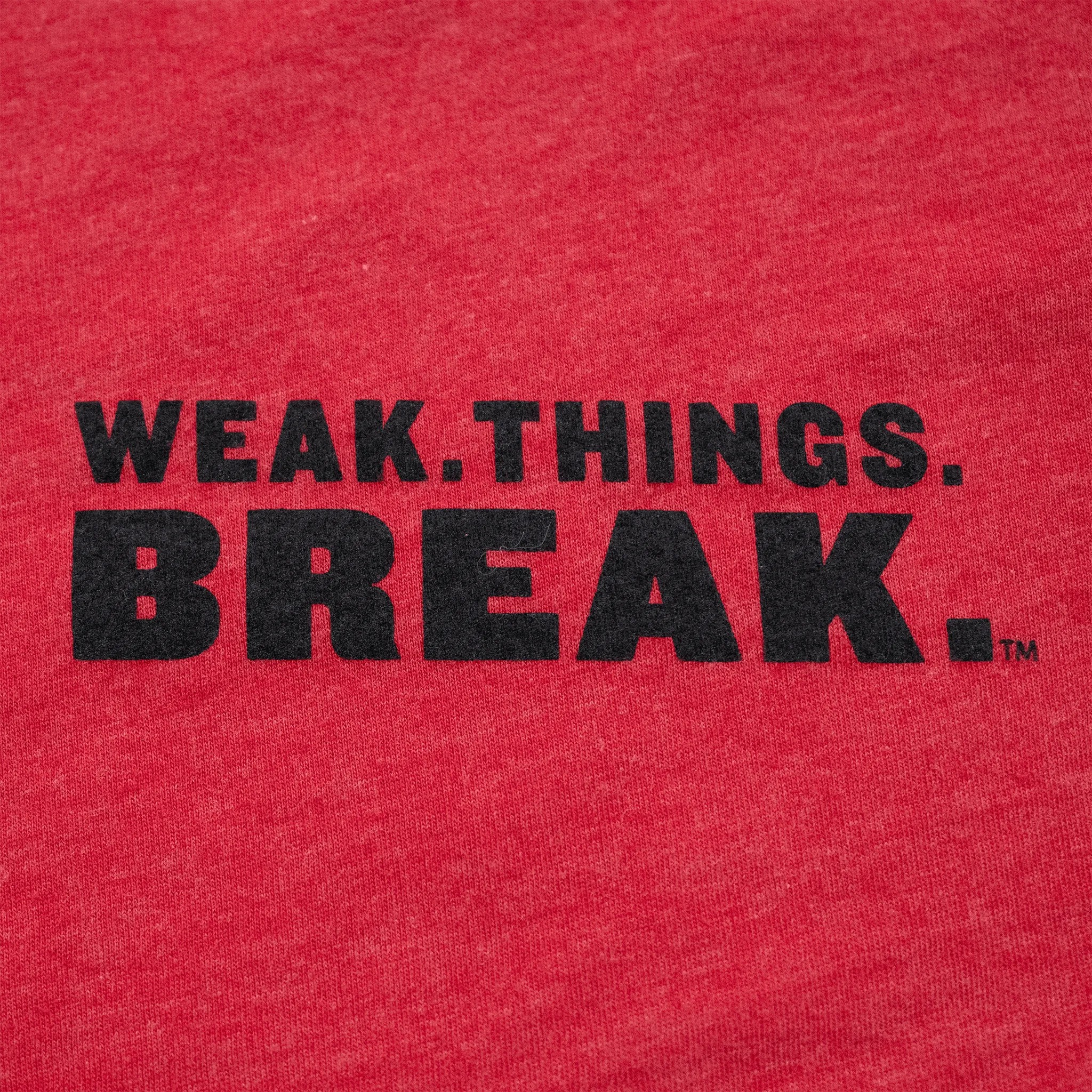 Weak.Things.Break™  Left Chest Logo T-shirt - Red