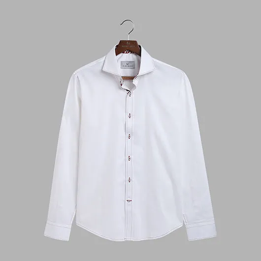 Wolf White Cotton Shirt